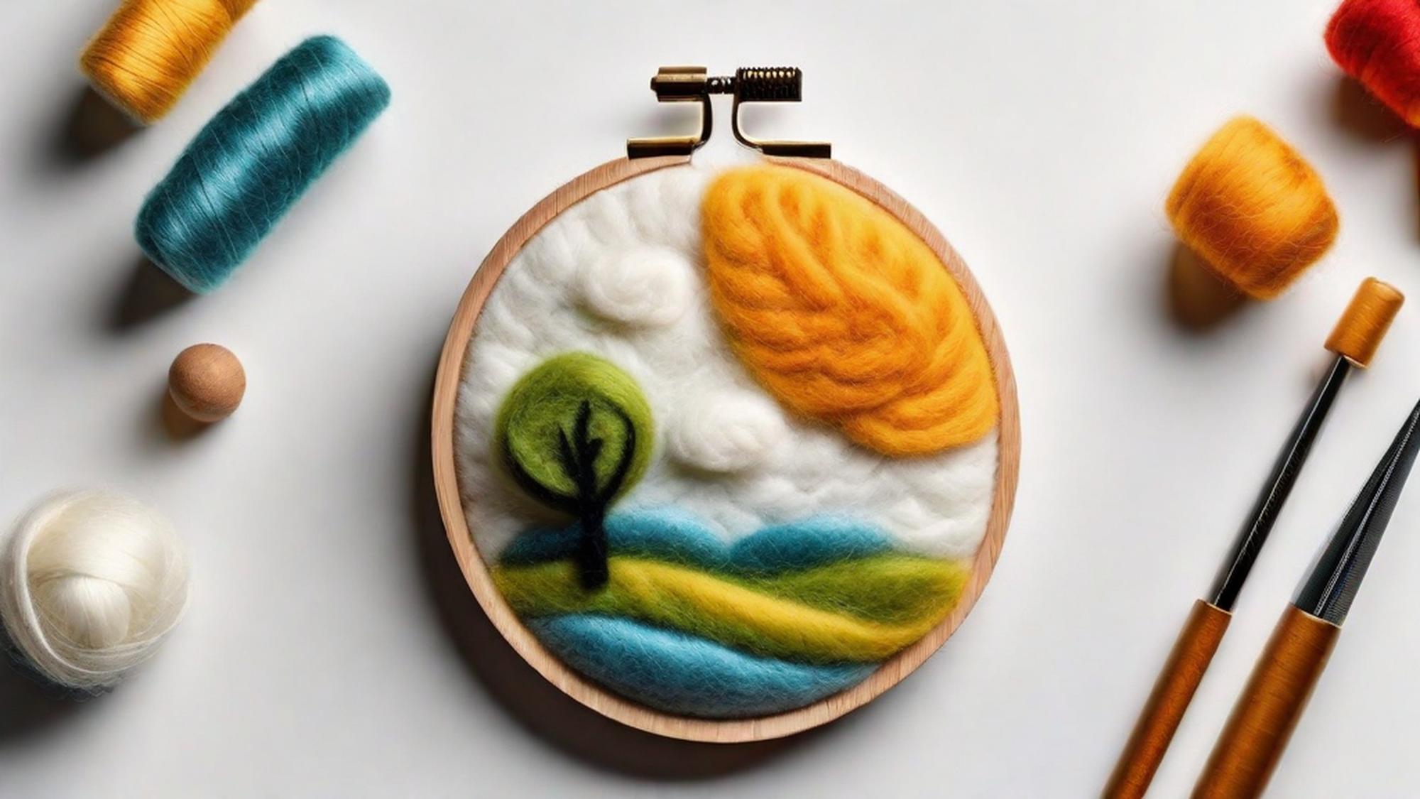 miniaturowy haft na bawełnianej czapce